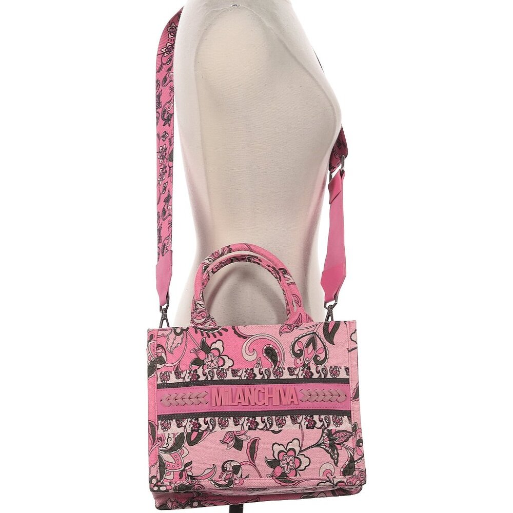Milan Chiva Tote Bags for Women Floral Top-Handle Purse, Blush Peony - NWT